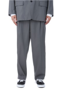 Wooly Cotton Twill Wide Tapered Slacks - C.GRAY (GM253-40047B)