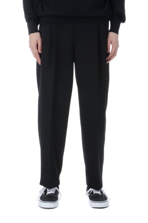 Scale Off Wool Wide Tapered Slacks - BLACK (GM253-40177B)