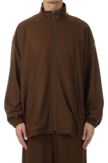 Wool Smooth Flannel Track Blouson - BROWN (GU253-30220B)