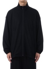 Wool Smooth Flannel Track Blouson - BLACK (GU253-30220B)