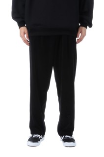 Soft Knit Corduroy Wide Tapered Chef Pants - BLACK (GM253-40212B)