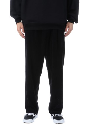Soft Knit Corduroy Wide Tapered Chef Pants - BLACK (GM253-40212B)