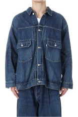Selvage Denim Jacket - INDIGO_DARK FADE	(GM253-20054DB)