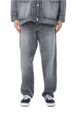 Selvage Denim Five Pocket Tapered Pants - BLACK_LIGHT FADE (GU253-40058LB)