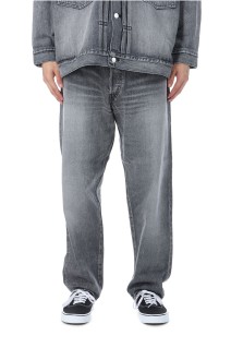 Selvage Denim Five Pocket Tapered Pants - BLACK_LIGHT FADE (GU253-40058LB)