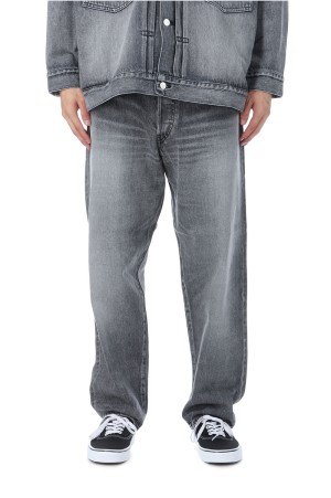 Selvage Denim Five Pocket Tapered Pants - BLACK_LIGHT FADE (GU253-40058LB)