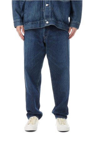 Selvage Denim Five Pocket Tapered Pants - INDIGO_DARK FADE (GU253-40058DB)