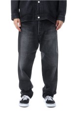 Selvage Denim Five Pocket Tapered Pants - BLACK_DARK FADE (GU253-40058DB)