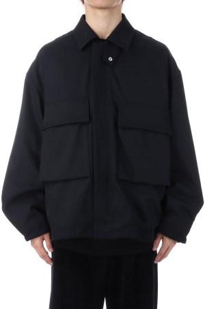 Techno Wool Nylon Field Jacket - BLACK (GM253-30315)