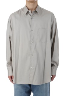 Silicon Poplin Oversized Regular Collar Shirt - GREGE (GM253-50180)