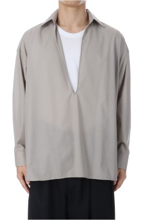 Techno Wool Tropical Skipper Shirt	- GREGE (GM253-50374)