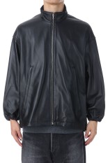 Sheep Leather Track Blouson - BLACK (GM253-30445)