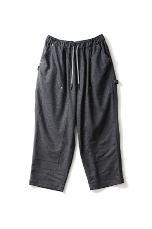 CASHMERE WOOL DOUBLE KNEE PANTS - GREY M (SFCFW25P08)