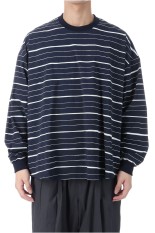 SUPER BIG MIX STRIPE LS NYLON TEE - NAVY (SFCFW25CS011)