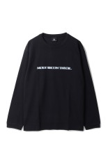 MOUT BLUR LOGO LO NG SLEEVE T-SHIRT - BLACK (MT1810)