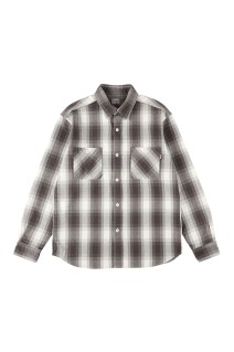 SD Heavy Flannel Check Shirt - CHARCOAL