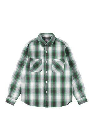 SD Heavy Flannel Check Shirt - GREEN
