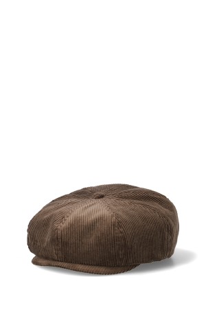 SD Corduroy News Boy Cap - BROWN