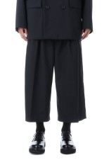 T/W Saxony Shin Cut Wide Easy Trousers - Black (CTE-25A108)