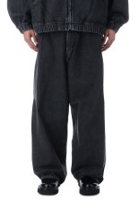 12.5oz Denim 5 Pocket Extra Baggy Pants - Black Fade (CTE-25A112)