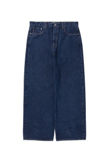 12.5oz Denim 5 Pocket Square Leg Pants - Indigo Fade (CTE-25A114)