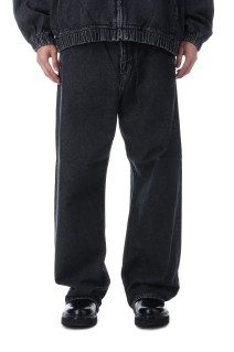 12.5oz Denim 5 Pocket Square Leg Pants - Black Fade (CTE-25A114)