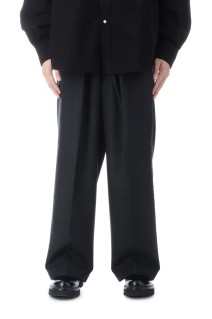 TECHWOOL(R) Intuck Wide Easy Trousers - Black (CTE-25A117)