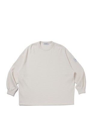 N/C Waffle Oversized L/S Tee - Off Ivory (CTE-25A315)