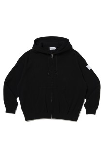 N/C Waffle Zip Hoodie - Black (CTE-25A316)