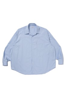 Stripe Broad Oversized L/S Shirt - Saxe (CTE-25A403)