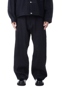 Reverse Loop Denim 5 Pocket Baggy Easy Pants - Indigo Rigid (CTE-25A103)