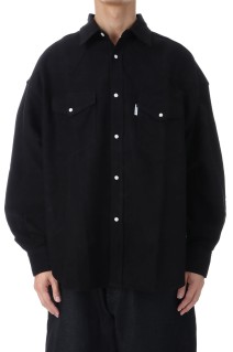 Moleskin Western L/S Shirt - Black (CTE-25A404)