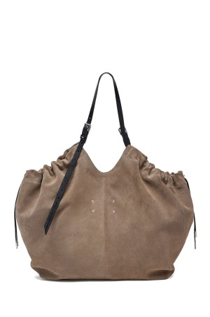 Drawstring Shopping Bag - Vison/Black/Chestnut (SB2WC0007-P8572)