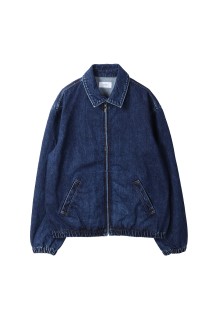 DENIM HARRINGTON JACKET - INDIGO (J003)