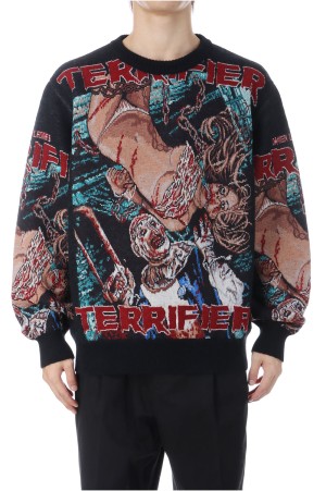 TERRIFIER / MOHAIR CREW NECK SWEATER / BLACK (TERRIFIER-WM-KN01)