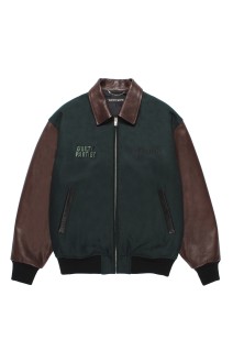 LEATHER VARSITY JACKET ( TYPE-2 ) / GREEN (25FW-WMO-BL13)
