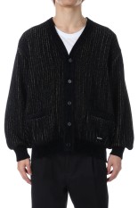 GLITTER CARDIGAN / BLACK-GOLD (25FW-WMK-KN04)