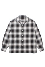 OMBRE CHECK OPEN COLLAR SHIRT L/S ( TYPE-2 ) / GRAY (25FW-WMS-OC06)