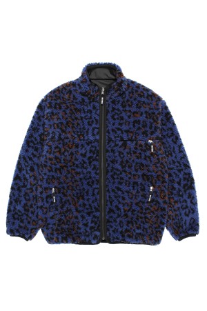 REVERSIBLE LEOPARD BOA JACKET / BLUE (25FW-WMO-OD01)