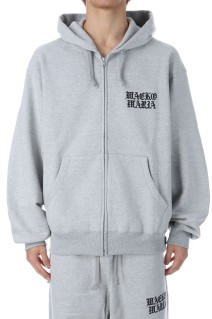 HEAVY WEIGHT FULL ZIP HOODED SWEAT SHIRT ( TYPE-2 ) / GRAY (25FW-WMC-SS02)