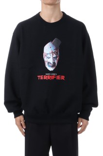 TERRIFIER / HEAVY WEIGHT CREW NECK SWEAT SHIRT ( TYPE-2 ) / BLACK (TERRIFIER-WM-SS06)