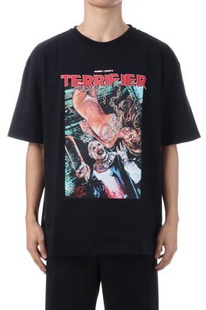 TERRIFIER / WASHED HEAVY WEIGHT CREW NECK T-SHIRT ( TYPE-1 ) / WHITE (TERRIFIER-WM-WT01)