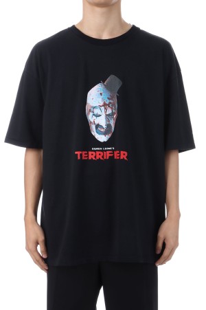 TERRIFIER / WASHED HEAVY WEIGHT CREW NECK T-SHIRT ( TYPE-2 ) / BLACK (TERRIFIER-WM-WT02)