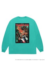 TERRIFIER / WASHED HEAVY WEIGHT CREW NECK LONG SLEEVE T-SHIRT / MINT (TERRIFIER-WM-LT01)