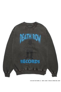 DEATH ROW RECORDS / WASHED MIDDLE WEIGHT CREW NECK SWEAT SHIRT / GRAY (DEATHROW-WM-SS03)