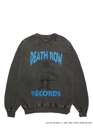 DEATH ROW RECORDS / WASHED MIDDLE WEIGHT CREW NECK SWEAT SHIRT / GRAY (DEATHROW-WM-SS03)