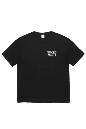 WASHED HEAVY WEIGHT CREW NECK T-SHIRT ( TYPE-5 ) / BLACK (25FW-WMT-WT06)
