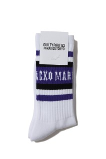 SKATER SOCKS ( TYPE-1 ) / WHITE-PURPLE (25FW-WMA-SO01)