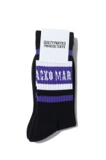 SKATER SOCKS ( TYPE-1 ) / BLACK-PURPLE (25FW-WMA-SO01)