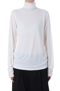 MODAL SILK JERSEY TURTLENECK - WHITE (KKAGGW0012)